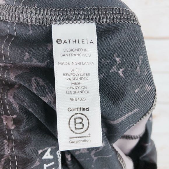 Athleta Pants Size S Athletic Print Ankle Raw Hem - Picture 9 of 9
